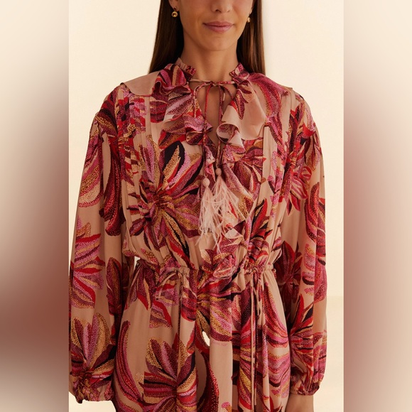 FARM Rio NWT Size M Floral Tapestry Maxi Dress - Picture 5 of 8